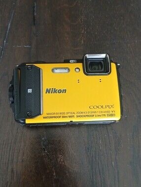 Nikon Digital Camera COOLPIX AW130 Waterproof UHD 4K Yellow